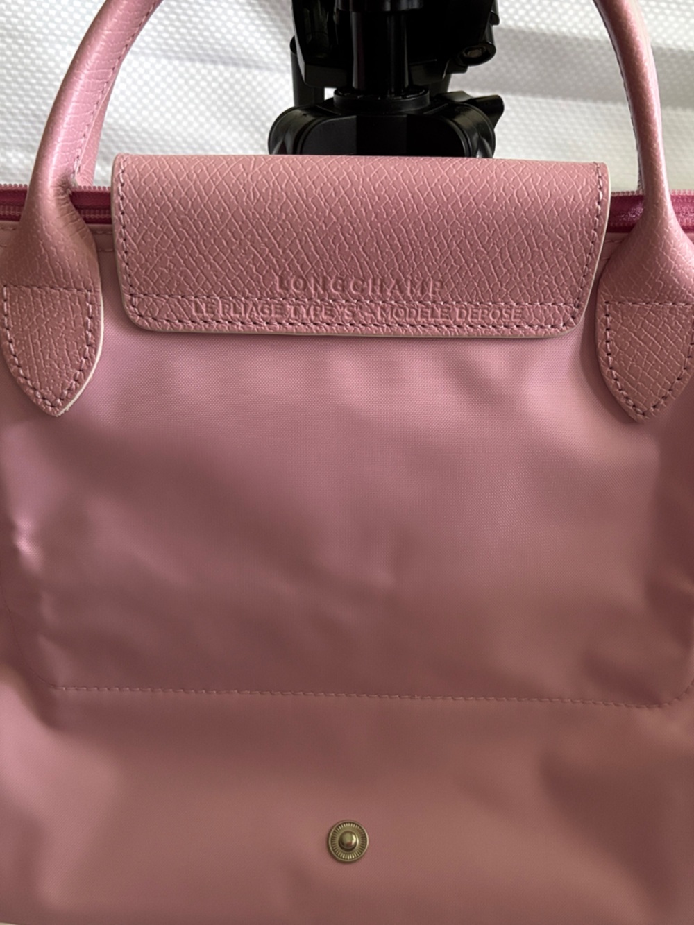 Longchamp Pink Nylon Small Le Pliage Tote with Top Handles - Picture 2 of 6